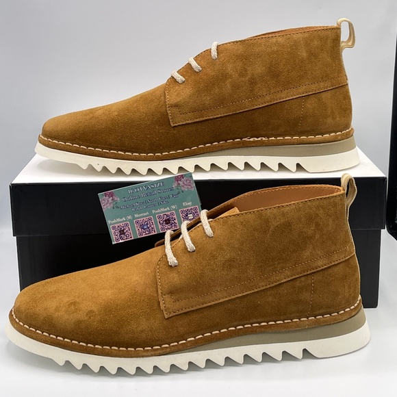 DONALD PLINER CHUCK‎ 'MADE IN ITALY' COGNAC SUEDE LACE-UP BOOTS (10) - Picture 8 of 9